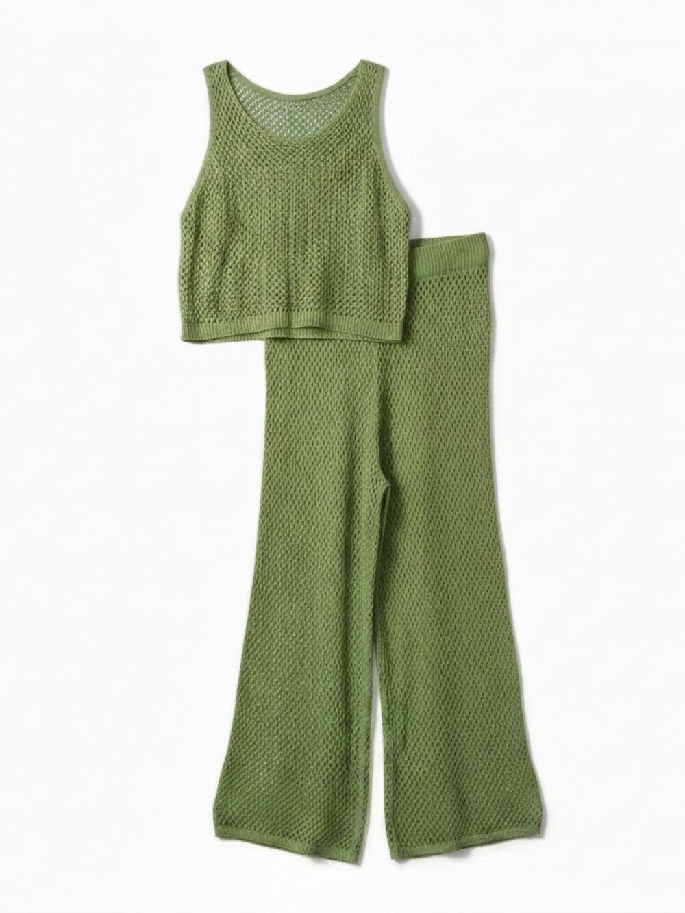 Women’s Olive Green Knit Swim Coverup Set